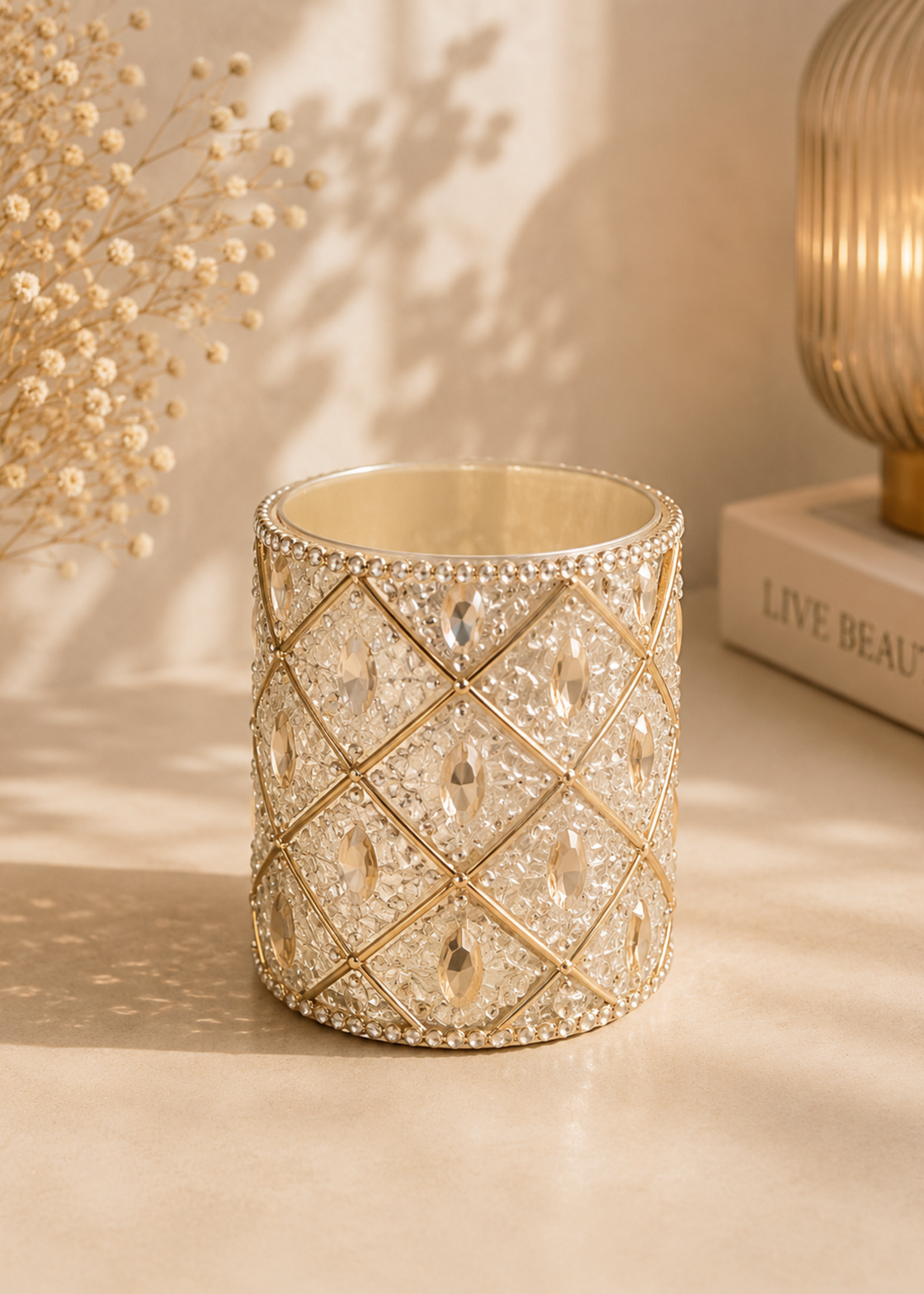 Theelichthouder Crystal Chic M