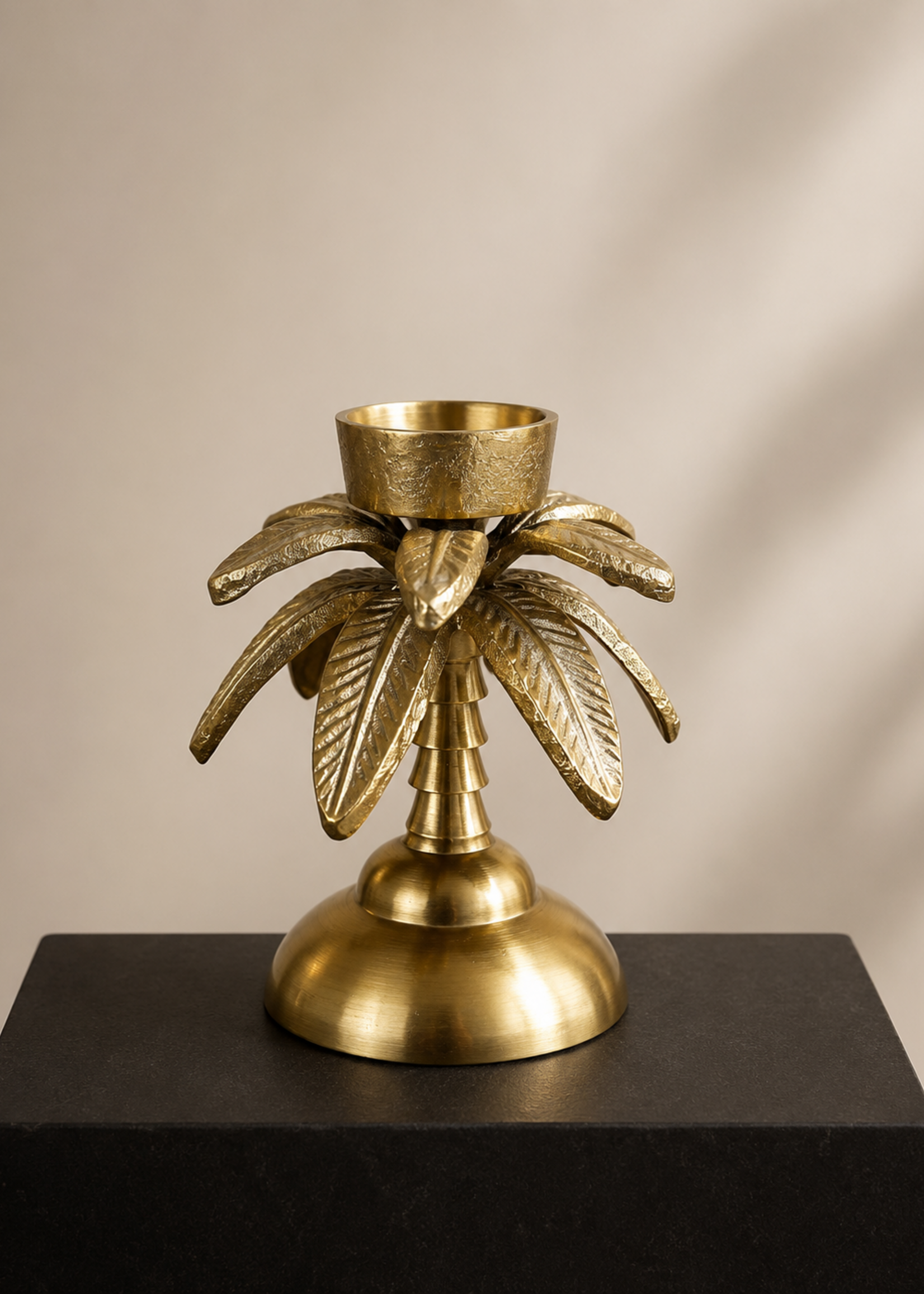 Kandelaar Palmboom Goud
