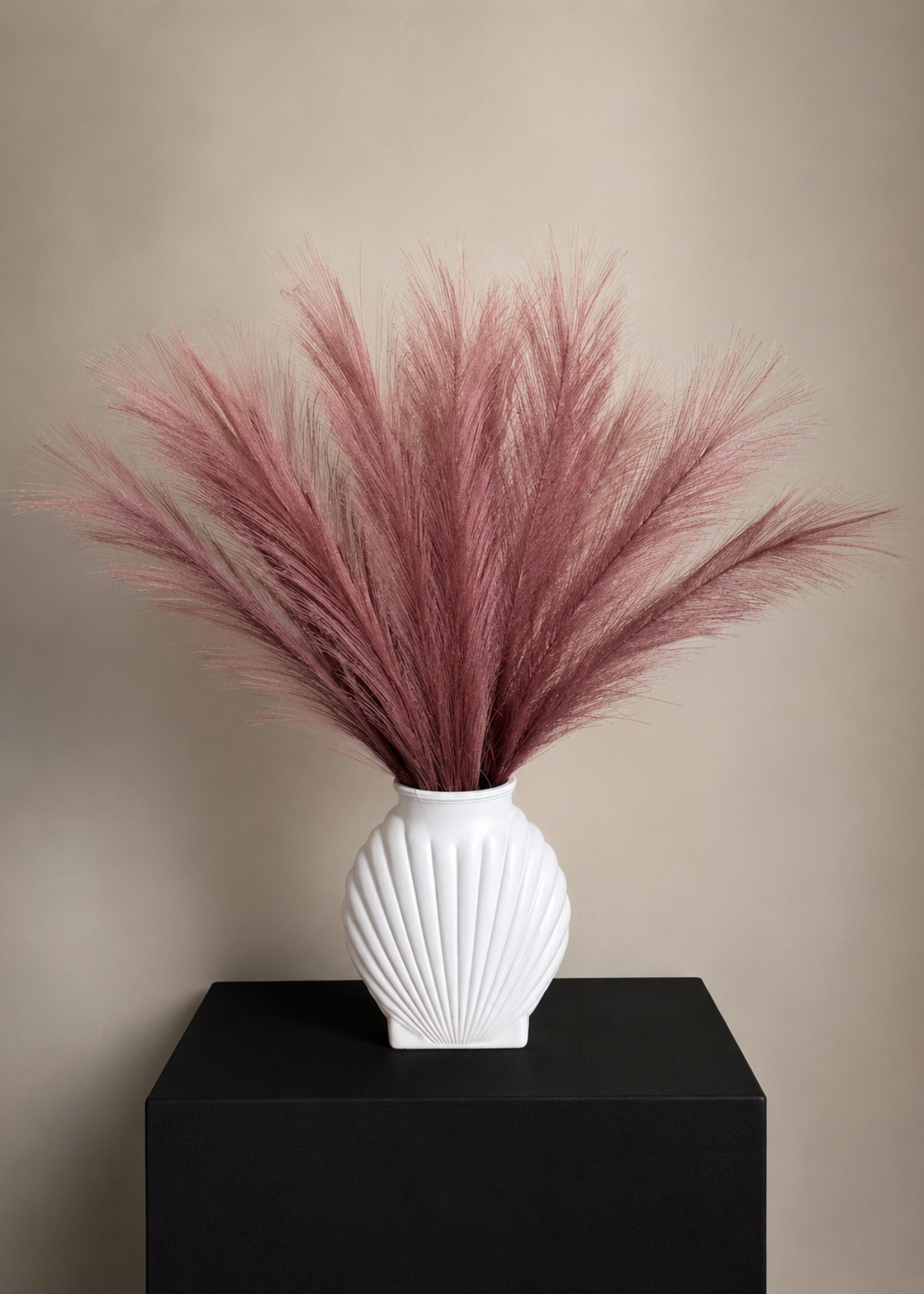 Schelpen Vaas met Pampas
