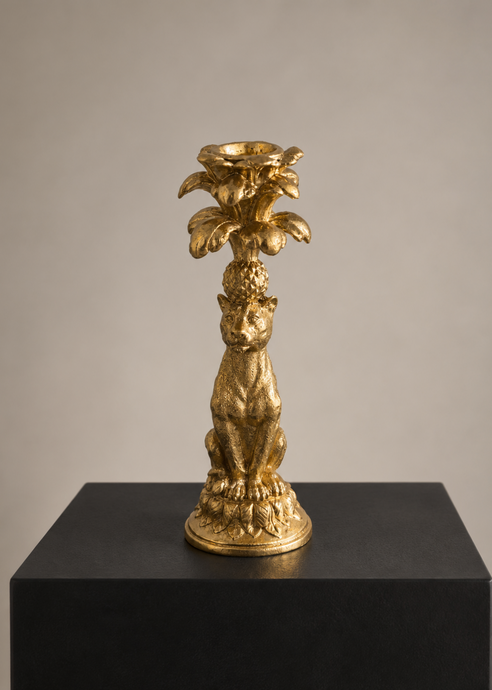 Kandelaar Leopard Goud