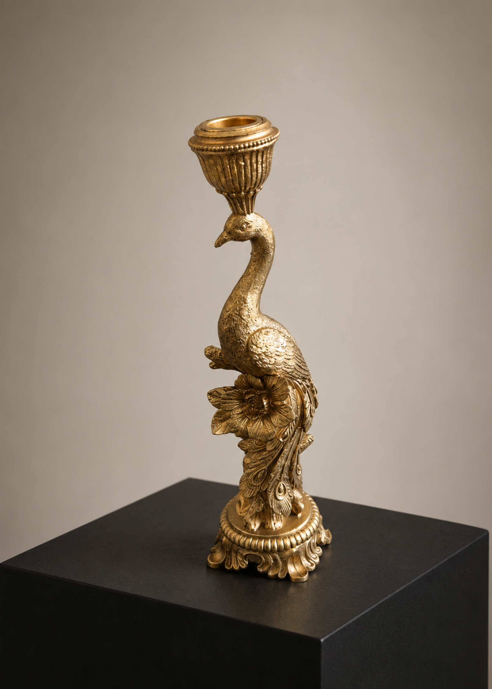 Kandelaar Peacock Goud