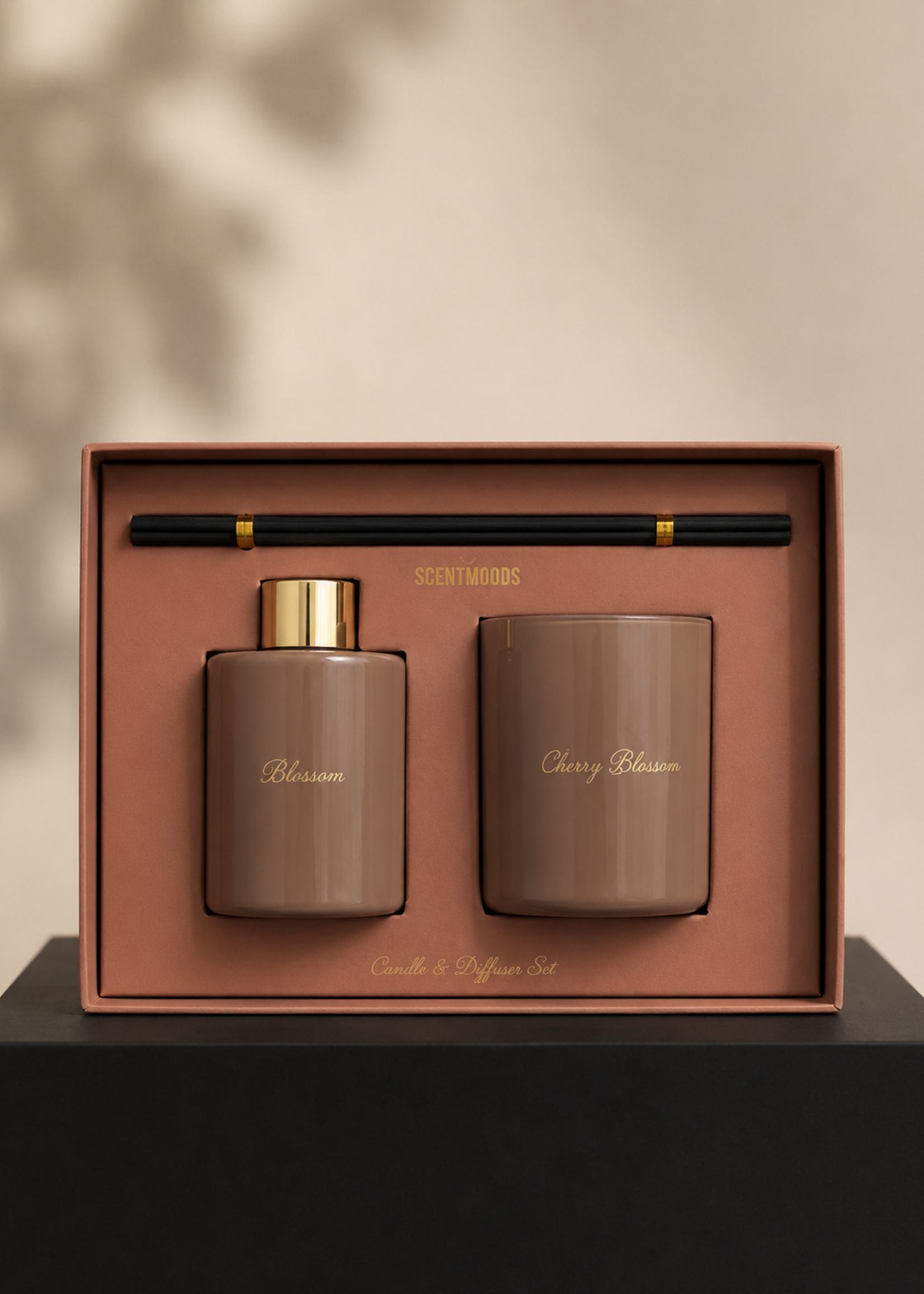 Giftset Geurkaars & Geurstokjes Cherry Blossom