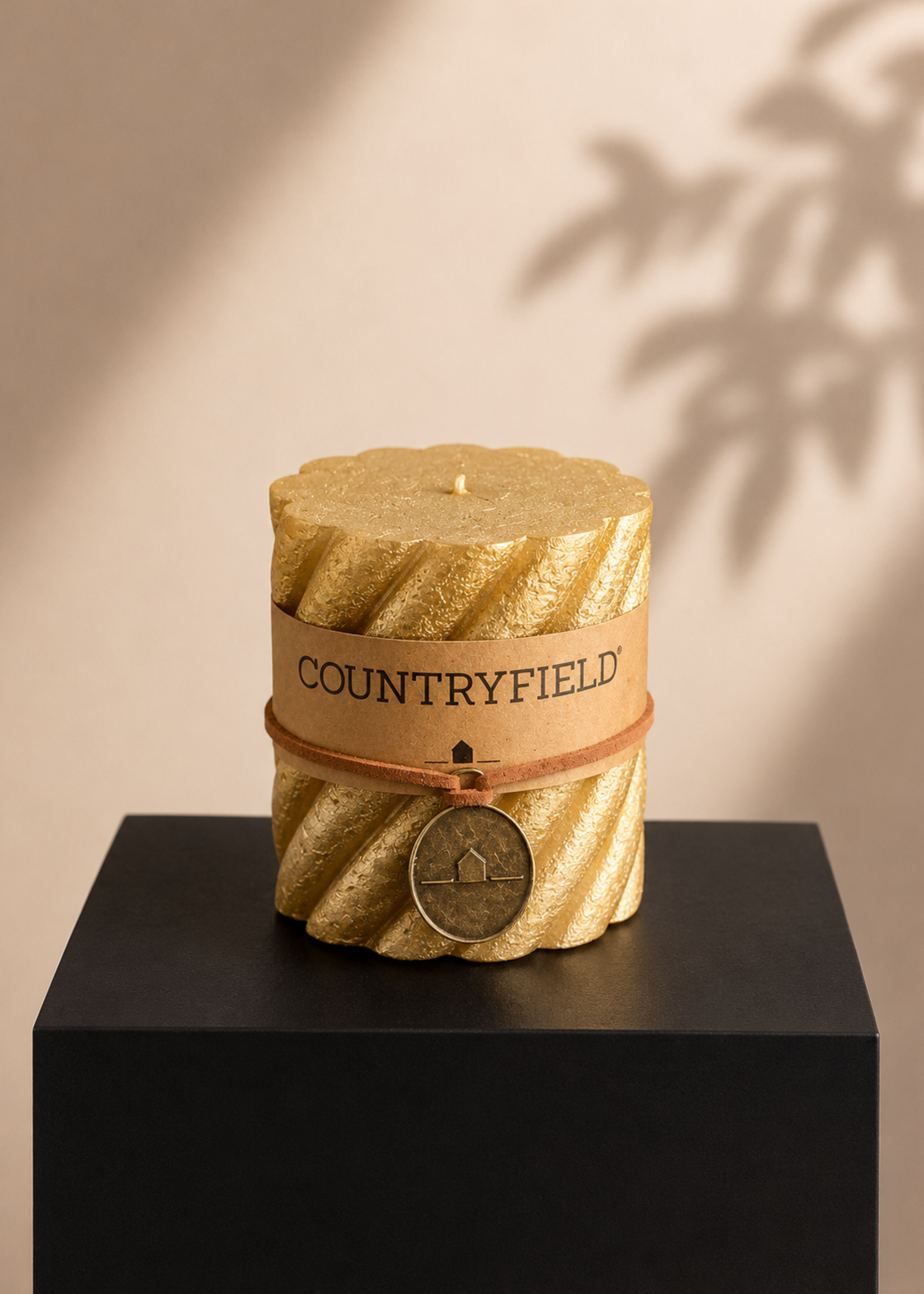Kaars Countryfield Goud S