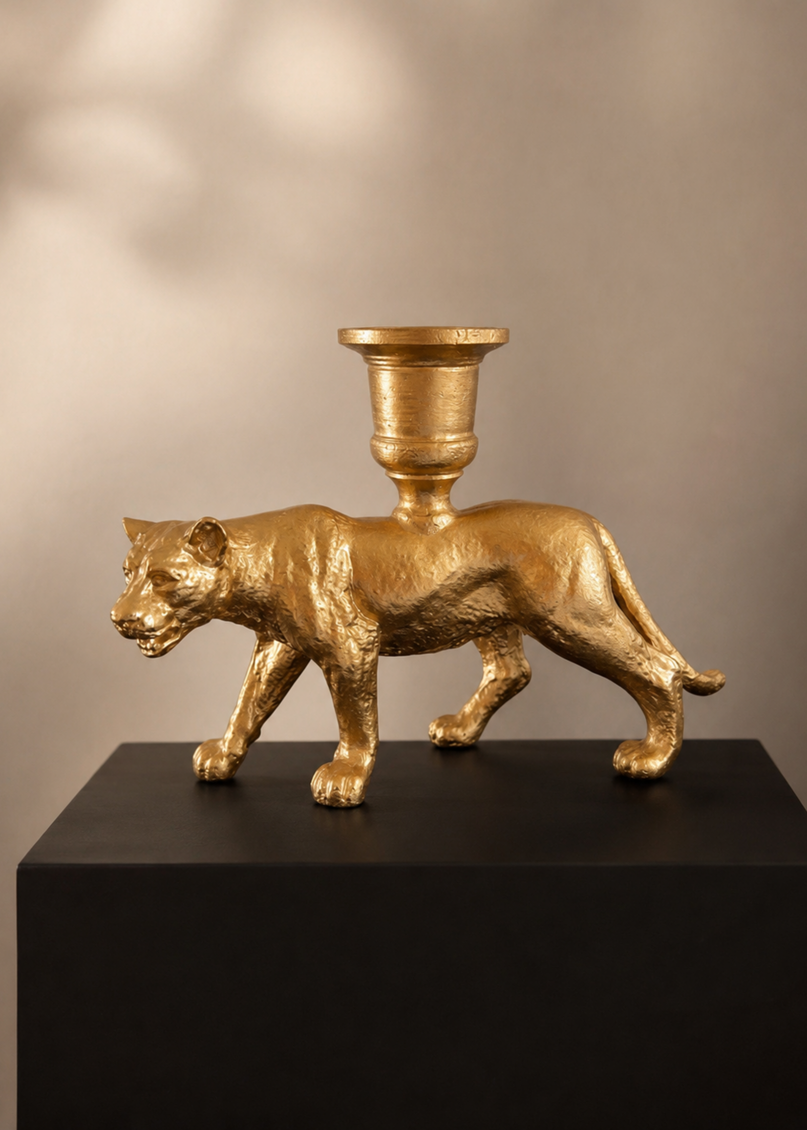 Kandelaar Panter Goud
