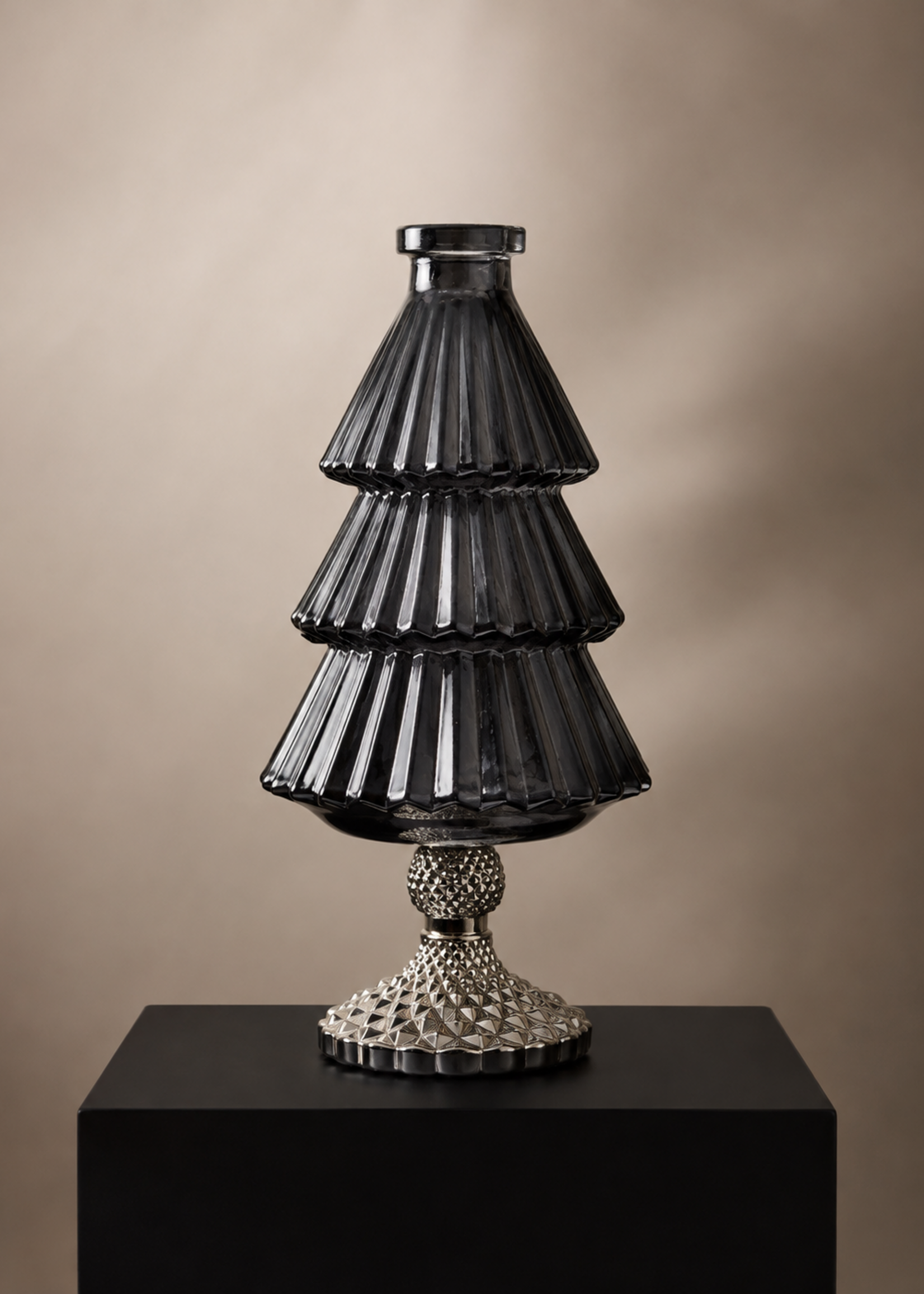 Kandelaar Christmas Tree Black/Silver