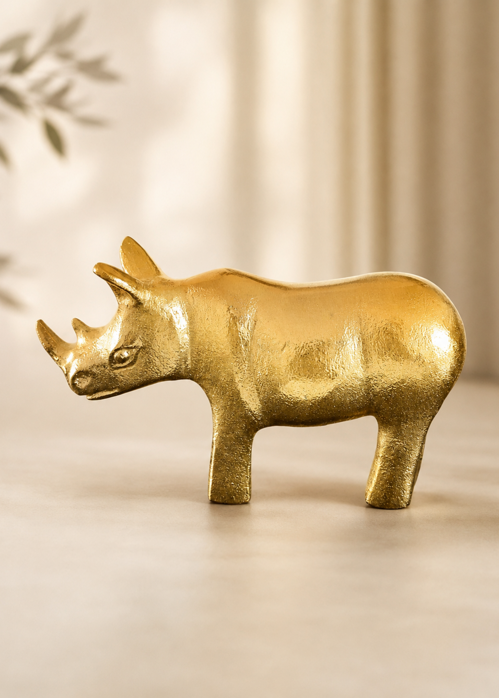 Ornament Neushoorn Goud