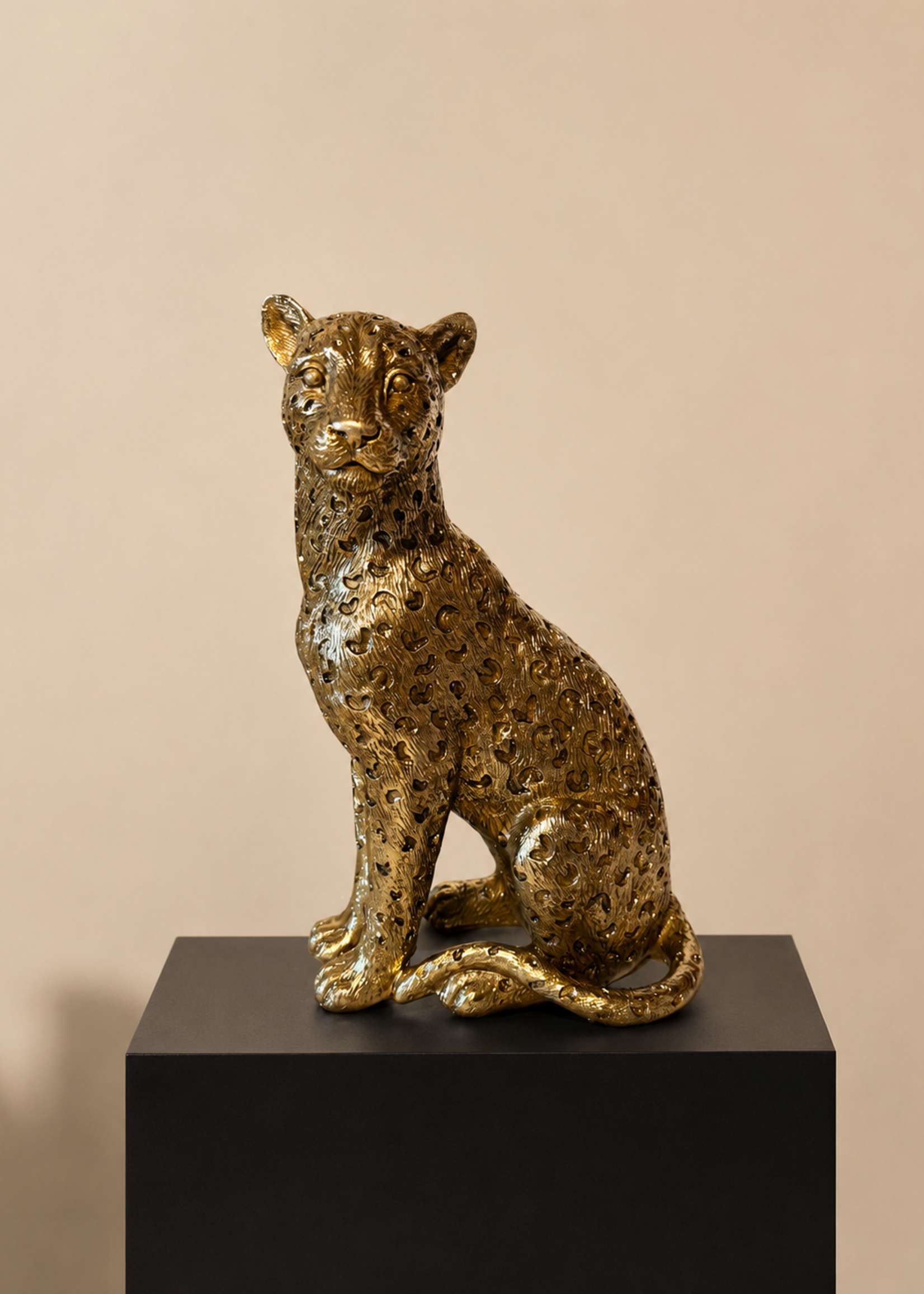 Sculptuur Panter Goud