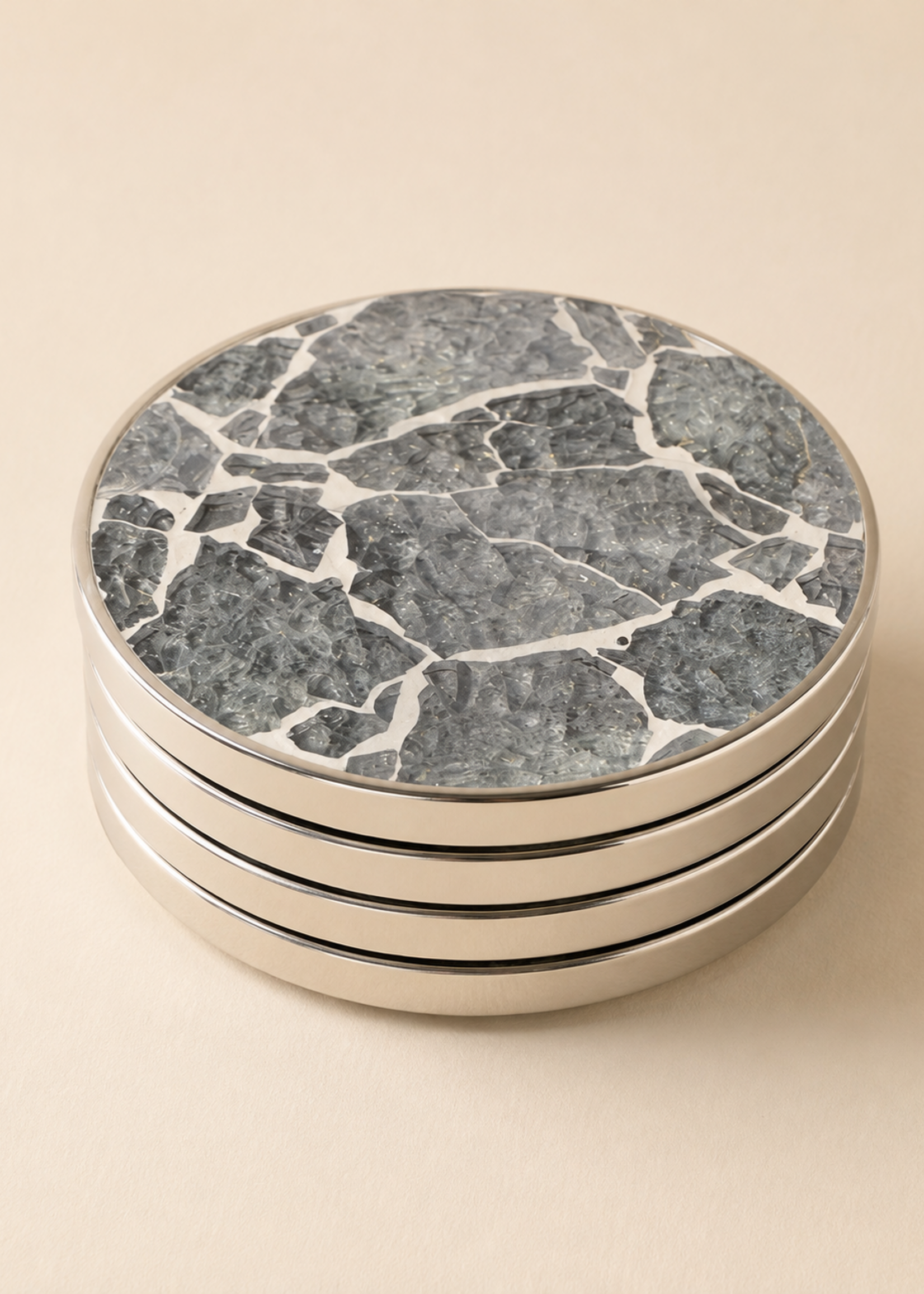 Onderzetters Julie Grijs 4 Stuks