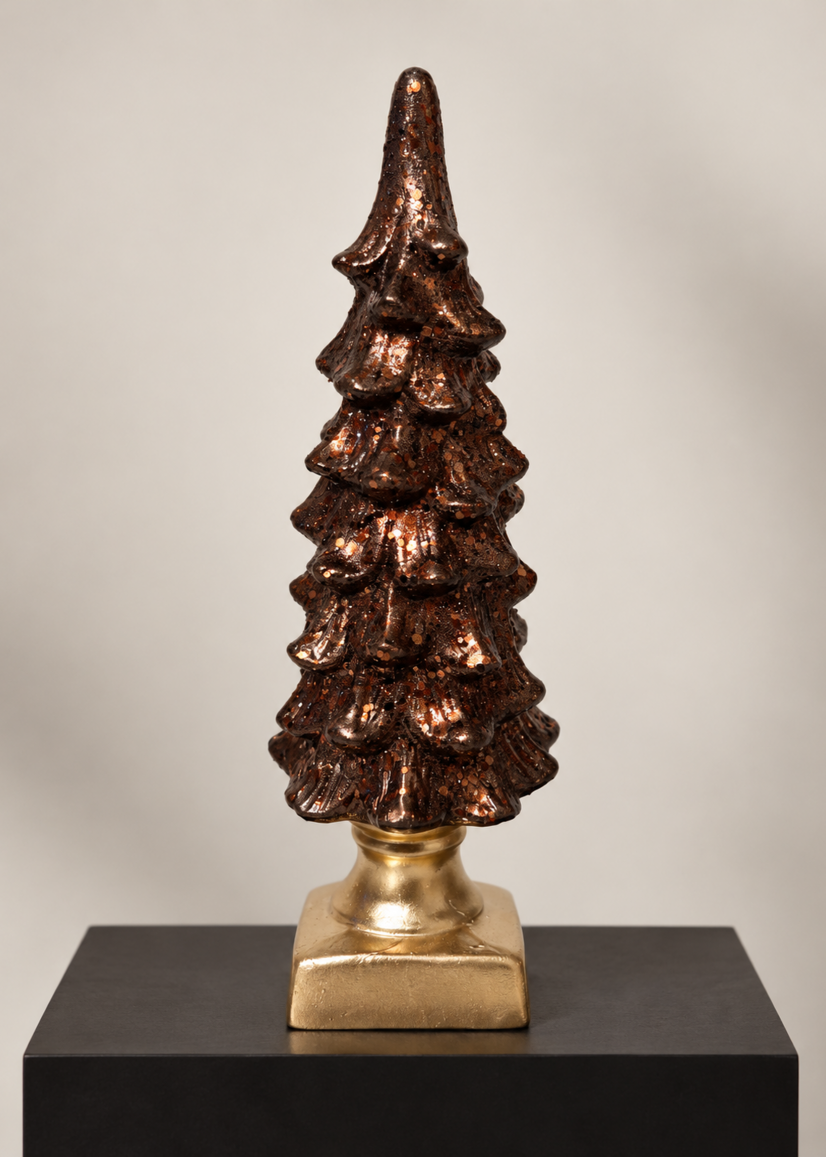 Sculptuur Kerstboom Bruin/Goud