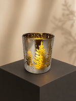 Theelichthouder Dennenboom Champagne M