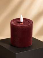 Led Kaars Fluweel Bordeaux S