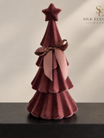 Kerstboom Fluweel Velvet Bruin/Bordeaux