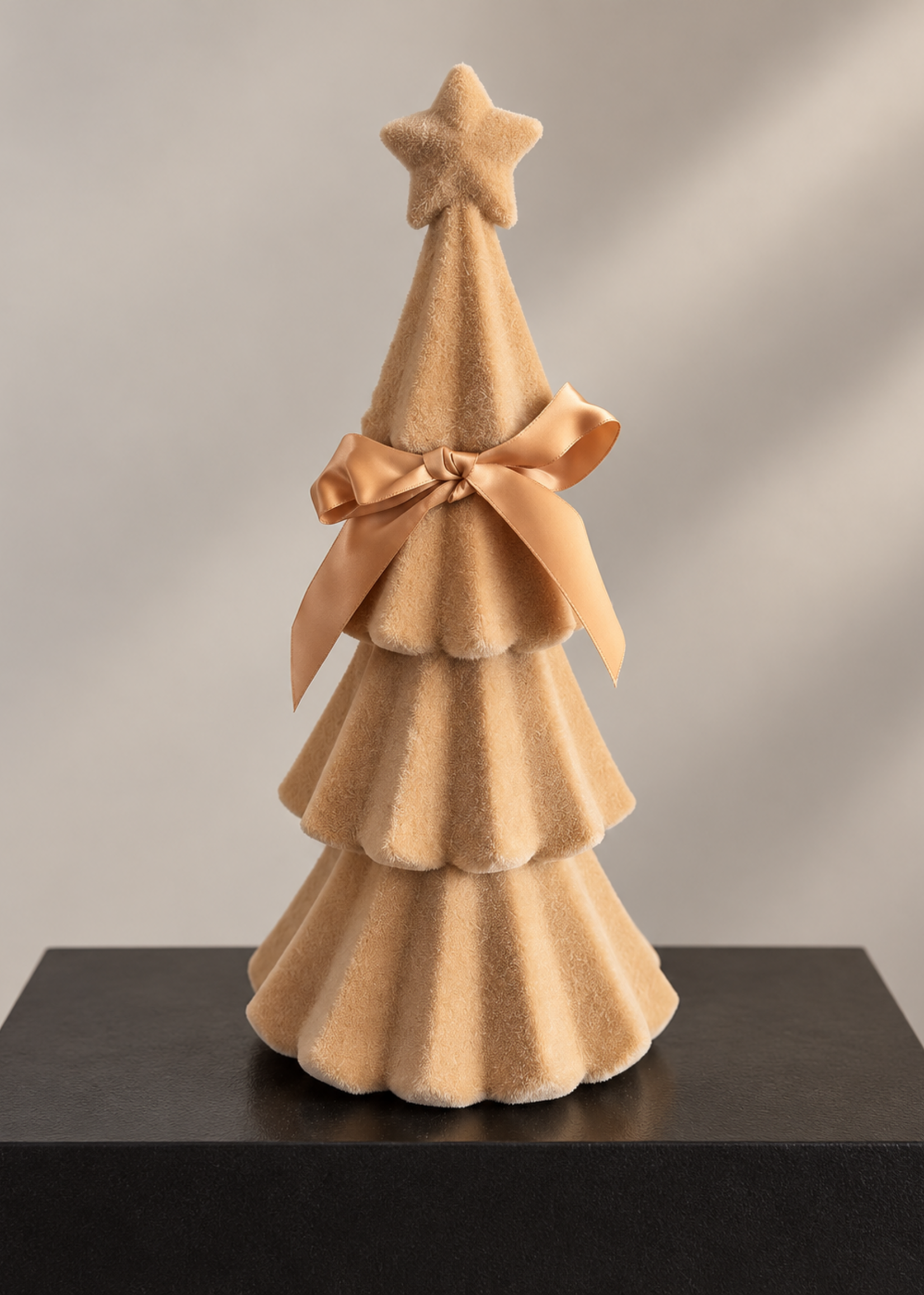Kerstboom Fluweel Velvet Beige