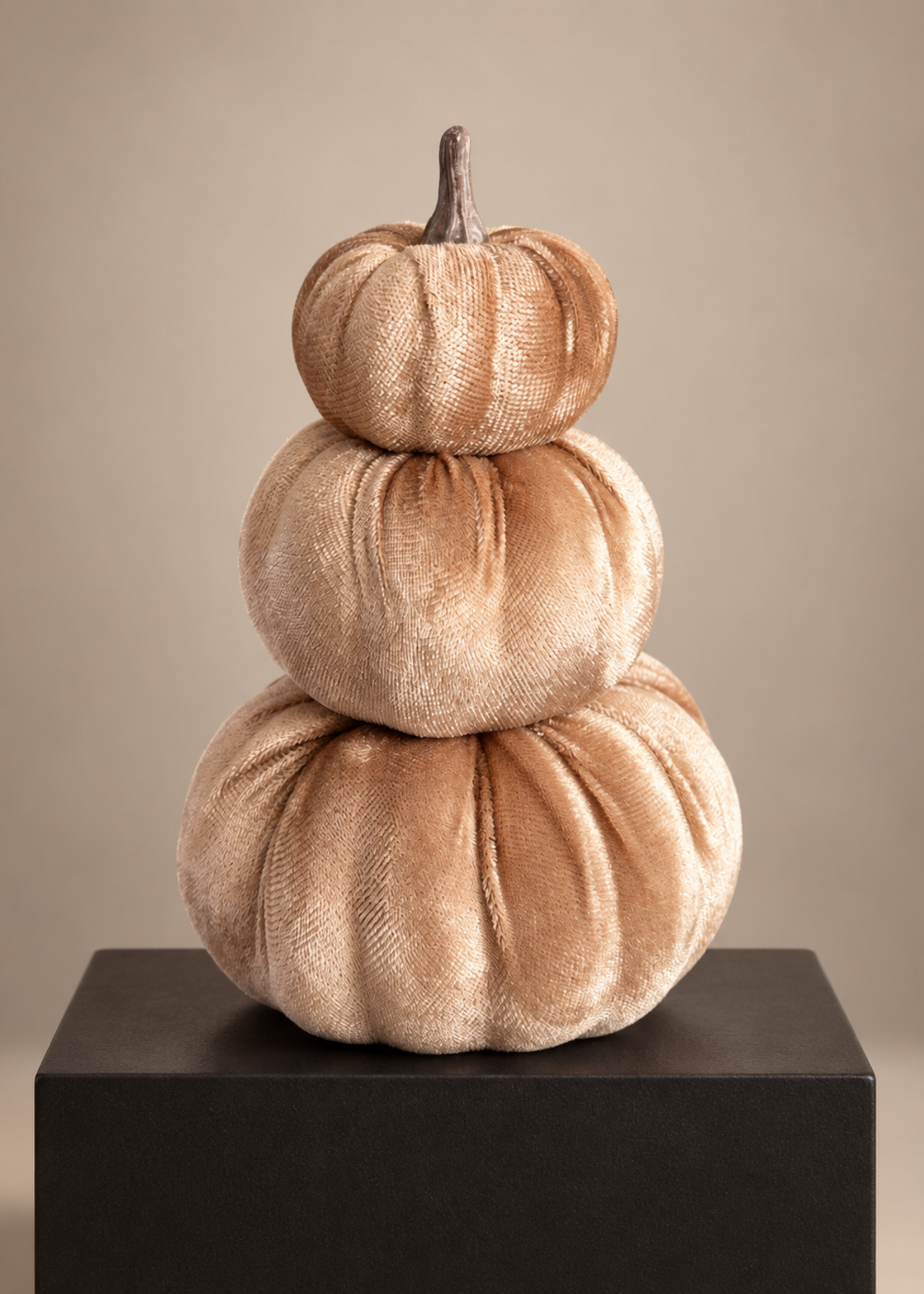 Pompoen Toren velvet/Fluweel Beige