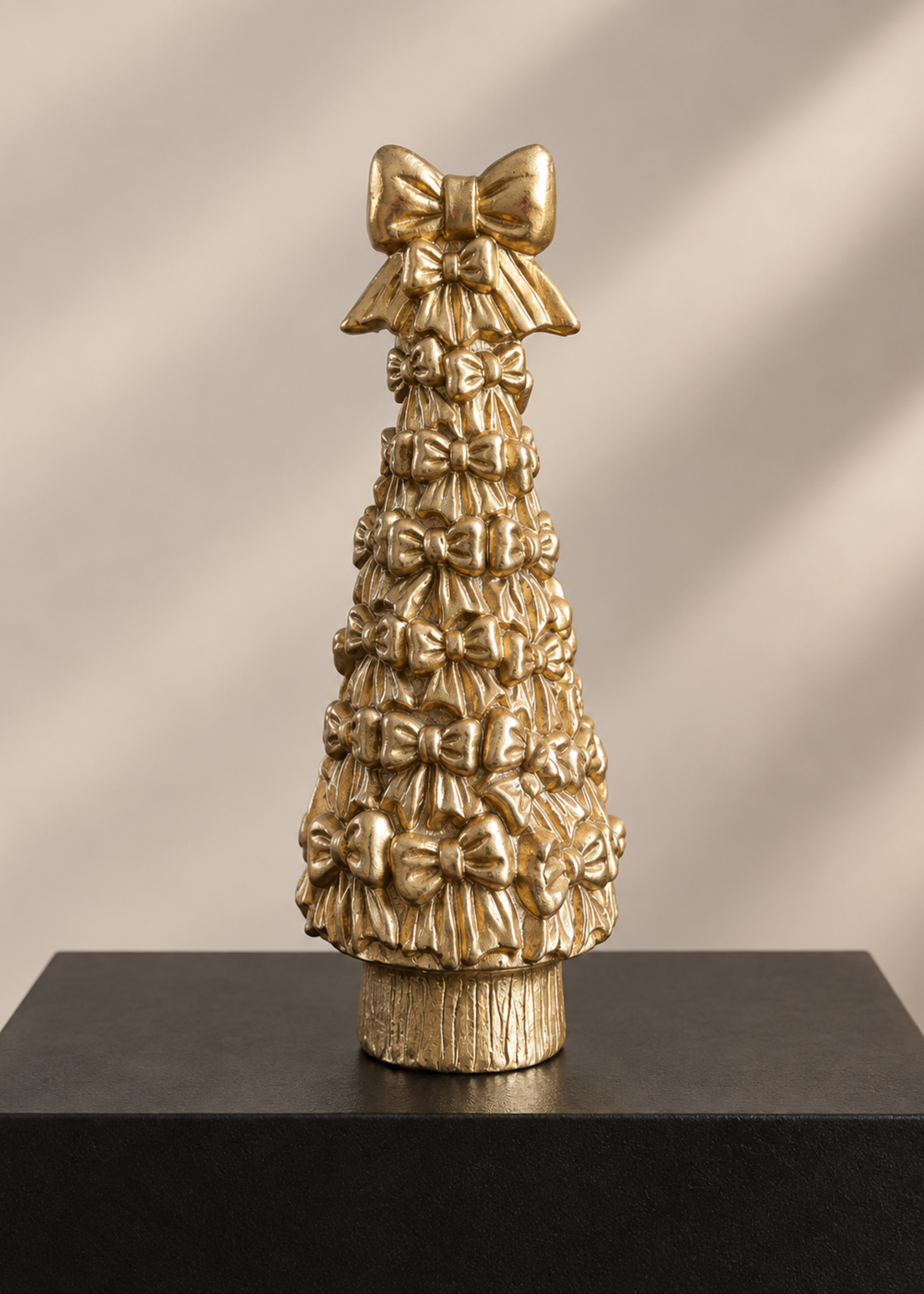 Kerstboom Strik Goud M