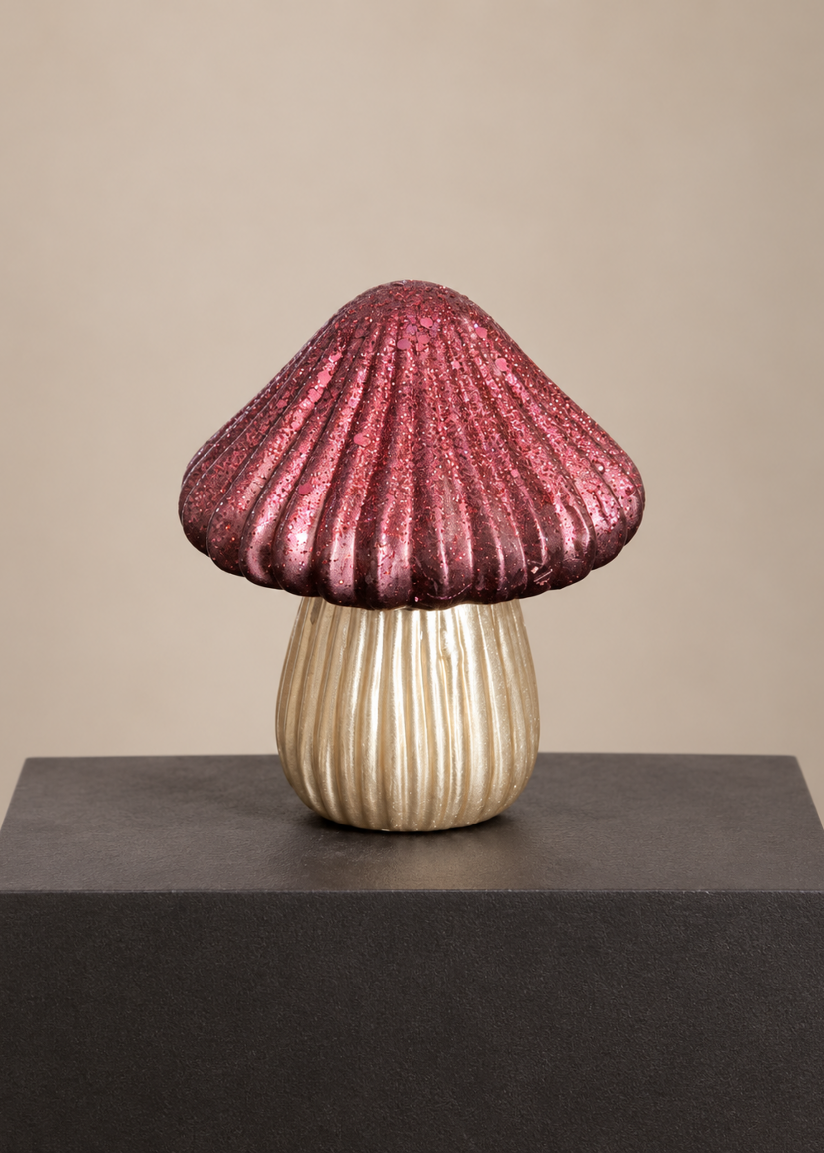 Paddestoel Aubergine/Goud