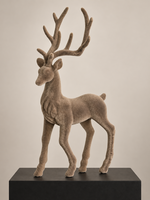 Rendier Staand Fluweel Velvet Taupe