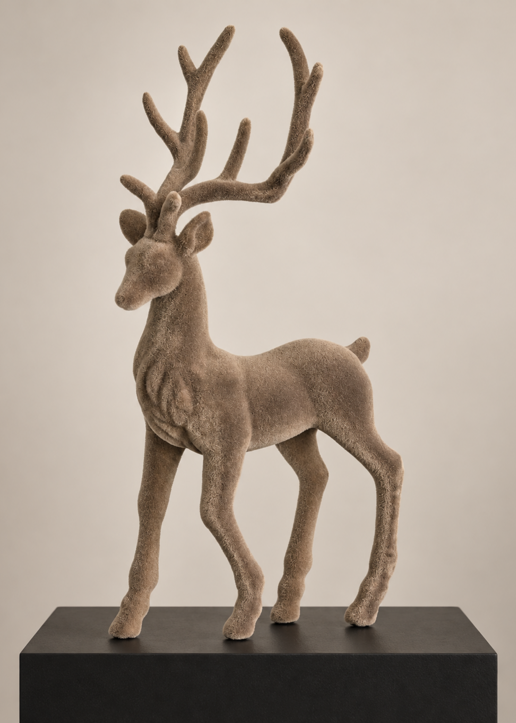 Rendier Staand Fluweel Velvet Taupe