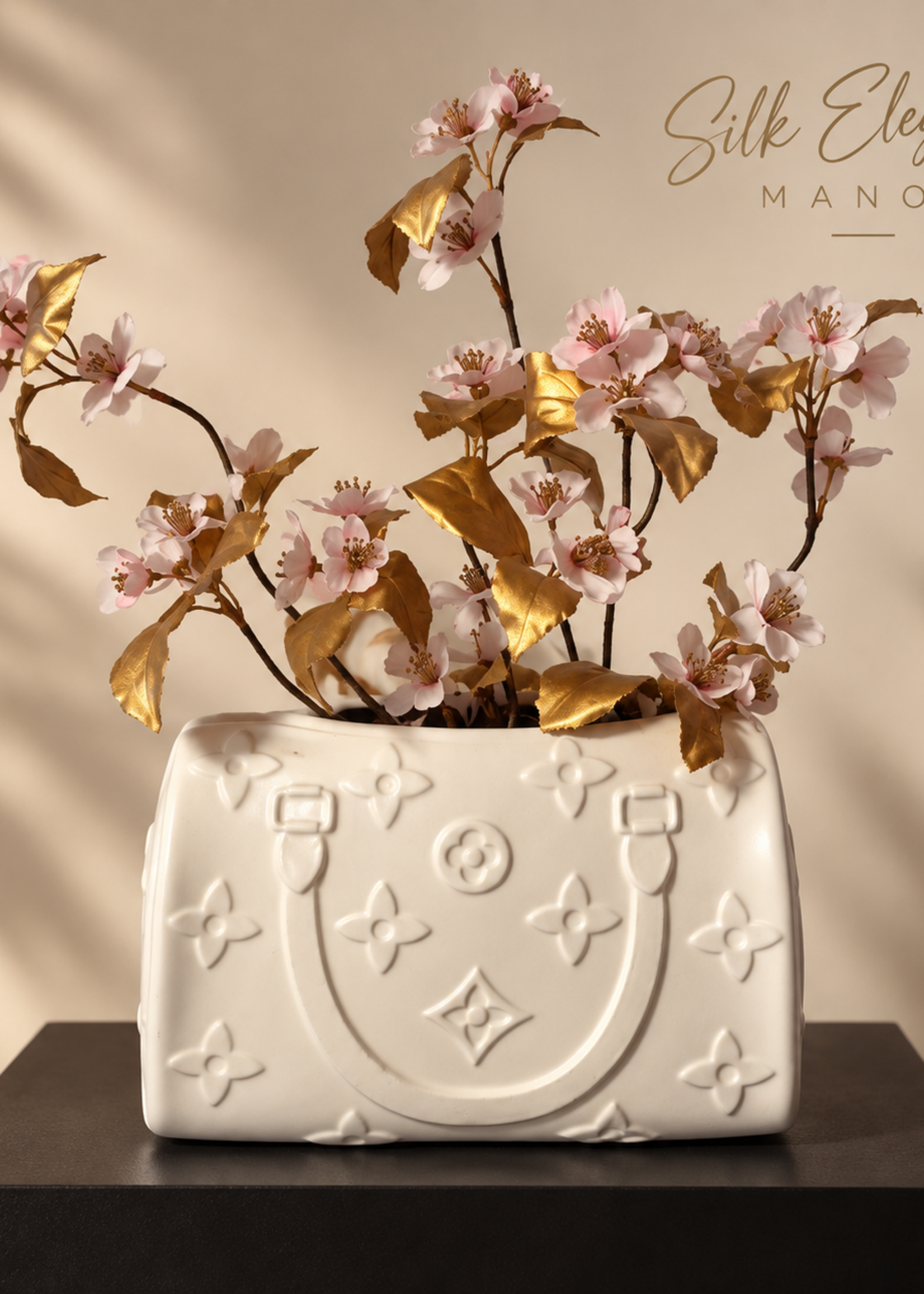 Designer Bag Vaas Incl Bloesem Takken
