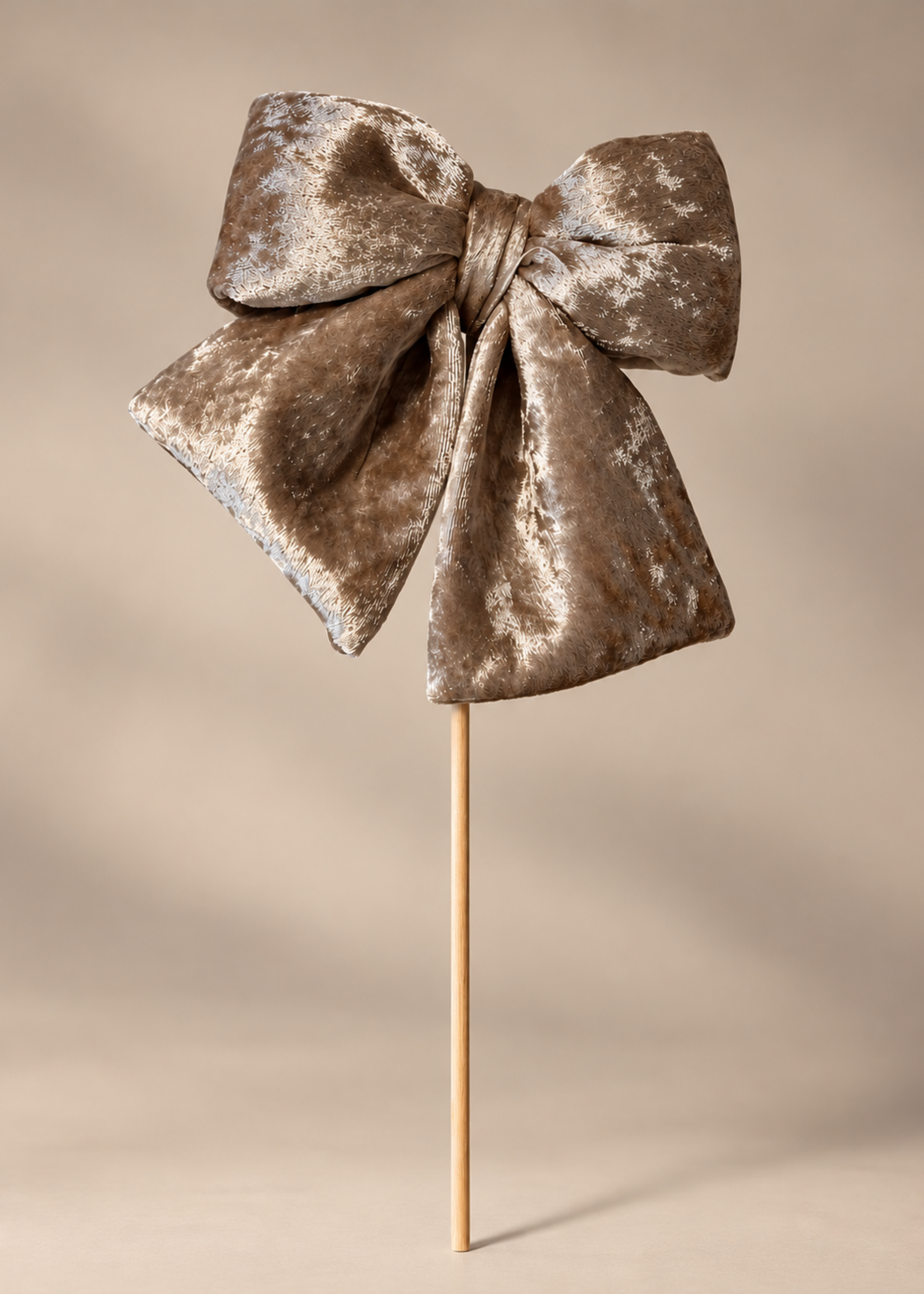 Velvet Strik Op Stok Taupe