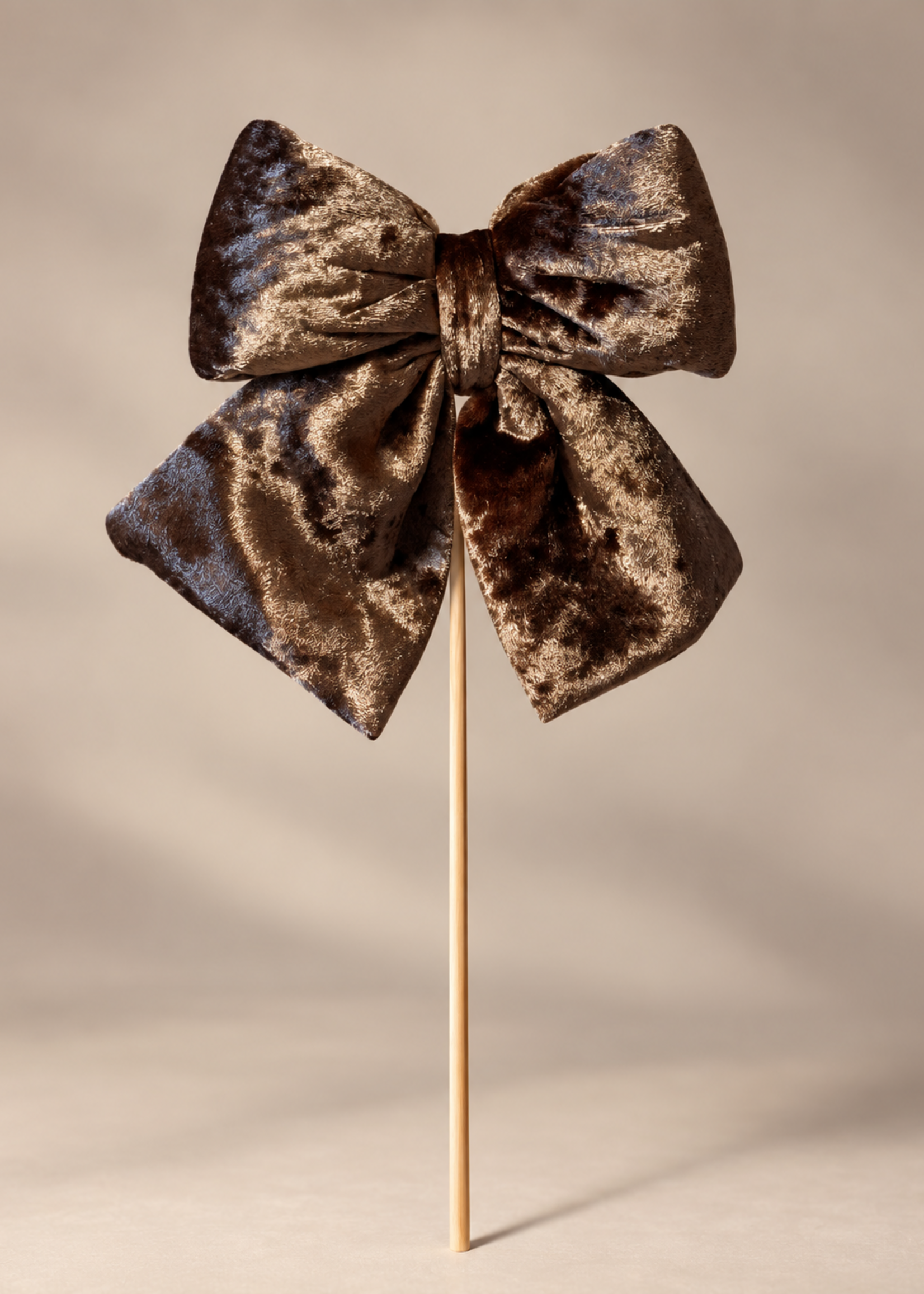 Velvet Strik Op Stok Bruin