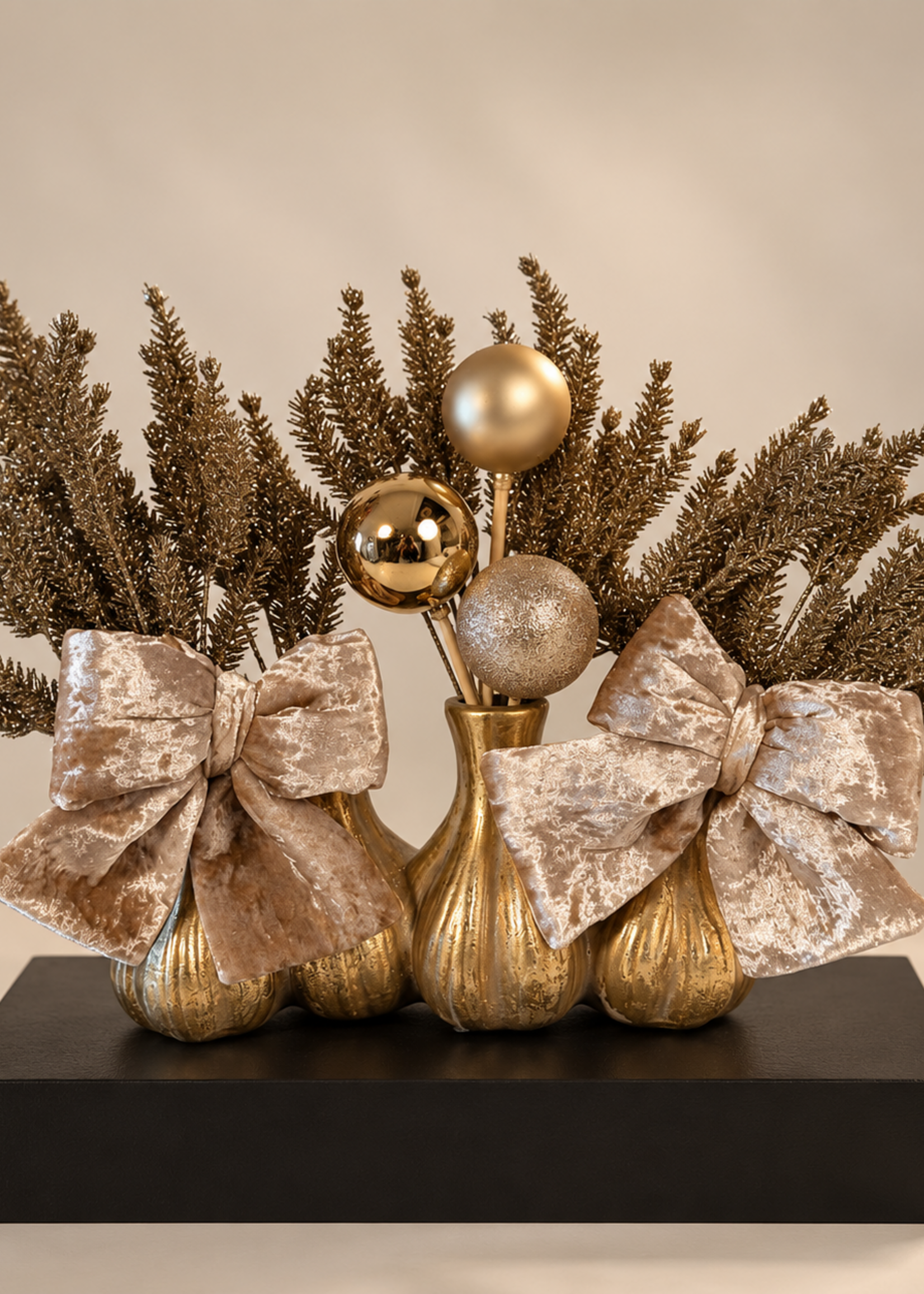 Toetervaas Boeket Bow Christmas Champagne