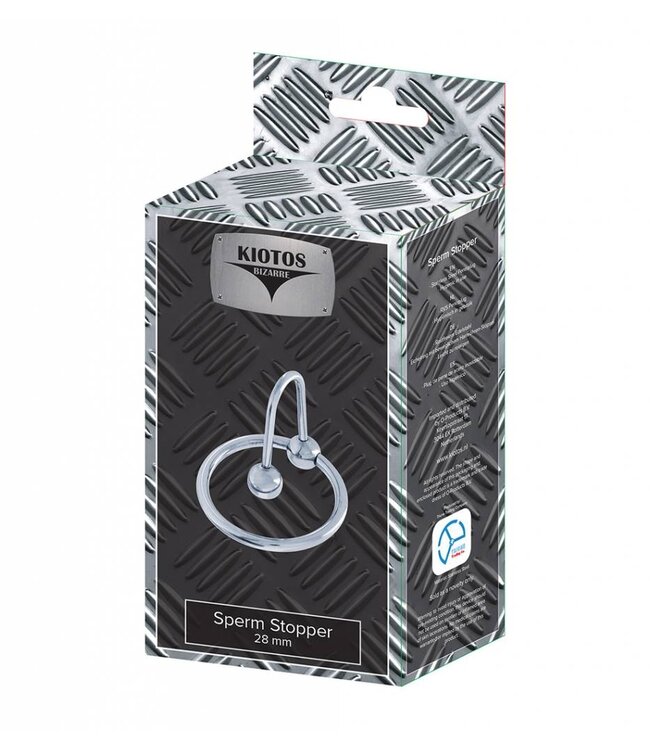 Kiotos Bizarre Metalen Eikelring 28mm Met Sperma Beheersing Voor BDSM Controle