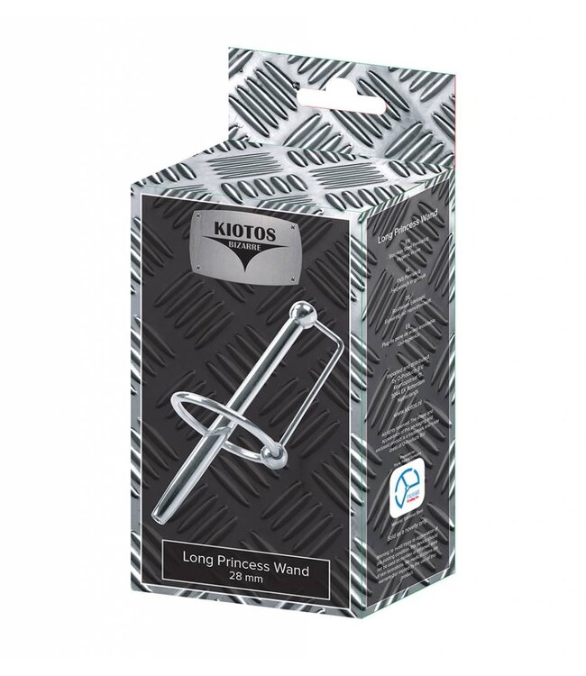 Kiotos Bizarre Langer Princess Wand 28 mm | Polierter Edelstahl mit beweglichem Eichelring