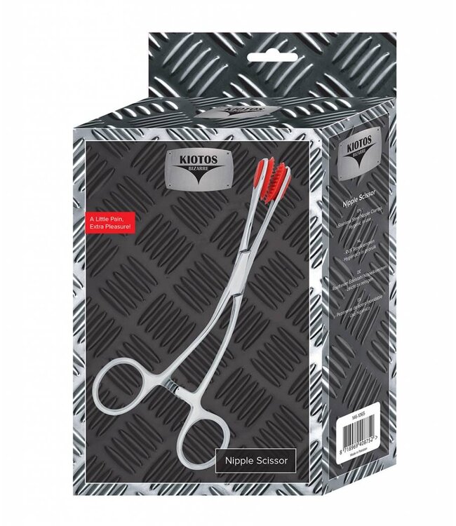 Kiotos Bizarre Safe Steel Nipple Scissors with Soft Rubber Tips for Sensational Play