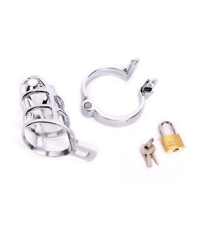 RVS Penis Chastity Cage Met Open Voorzijde En Veilig Hangslot