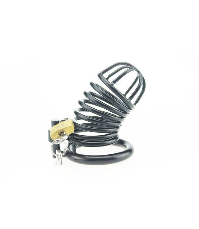 Stylish Black Stainless Steel Chastity Cage for Ultimate Comfort & Control