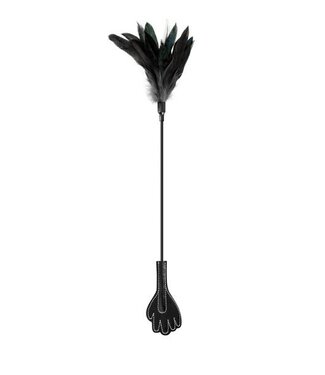 Sweet Caress Sweet Caress Zwarte Veer Zweep Met Handvorm Voor SM Accessoires