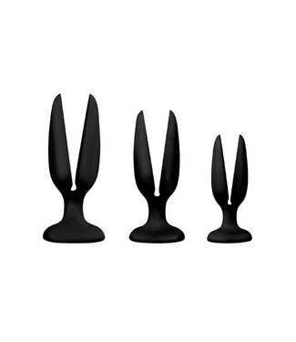 NMC Triple Blaster: Set of 3 Flexible Black Silicone Anal Plugs