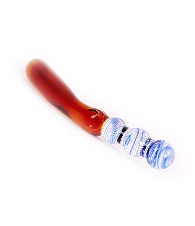 Kiotos Glass Kiotos Blue & Amber Glass Dildo - Handmade Sensual Art Piece 23.2 cm