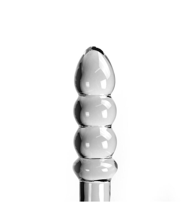 Kiotos Glass Kiotos Clear Curve Glass Dildo 17.5 cm - Heat & Cool for Sensation