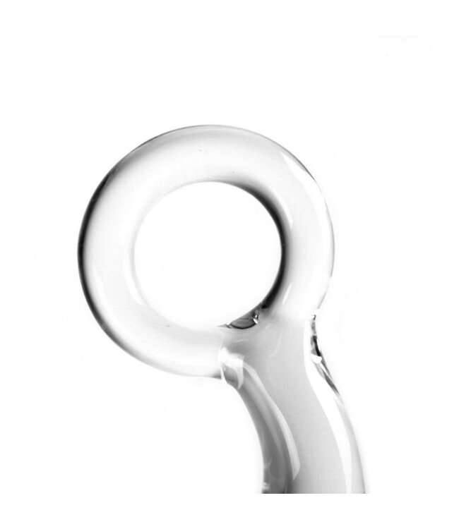 Kiotos Glass Kiotos Glass Transparante Glas Dildo 14,5 cm Met O-Ring En Butt Plug