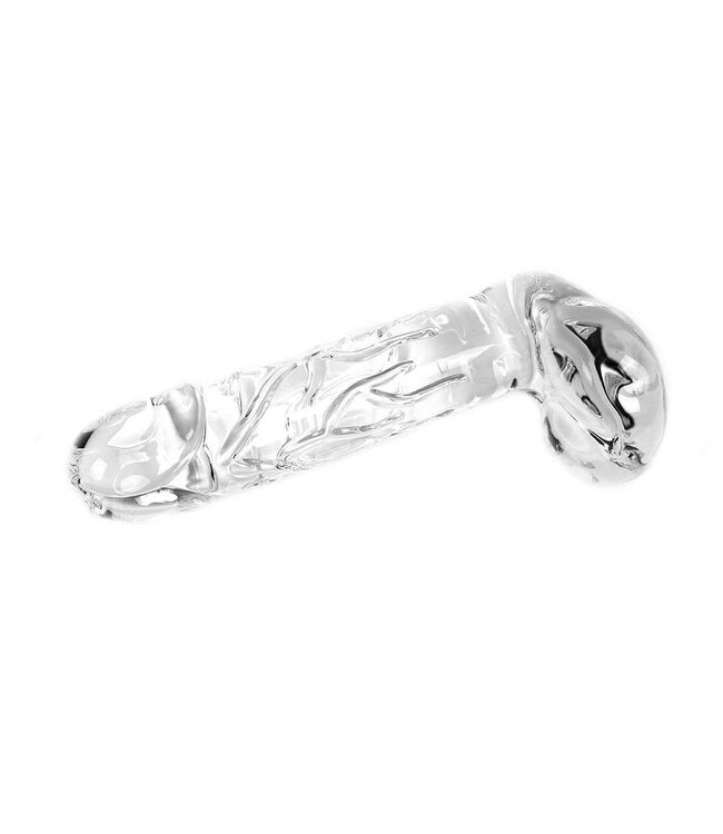 Kiotos Glass Kiotos Glass Glazen Dildo Helder Rond 20x4,5 cm Met Ballen