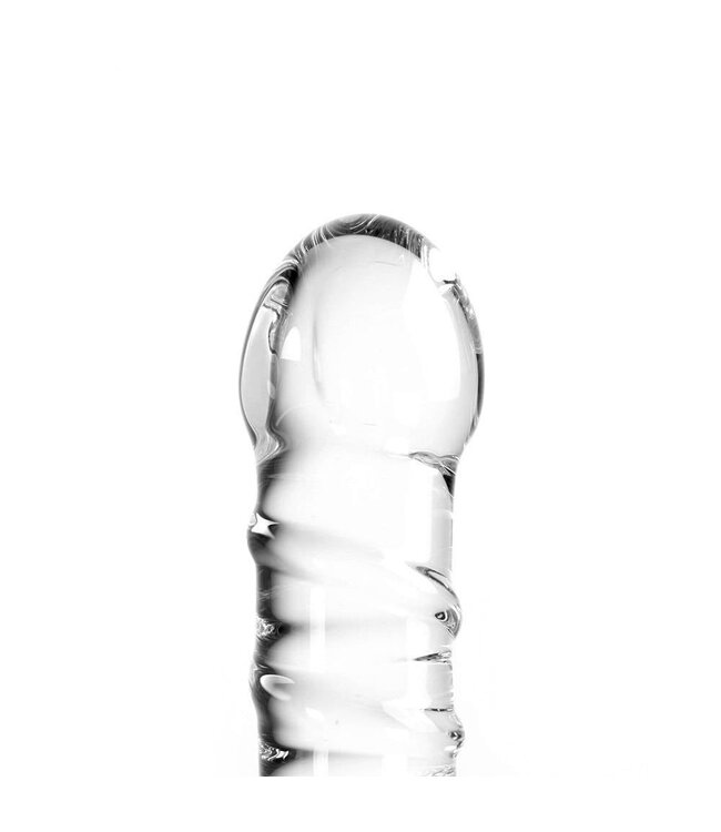 Kiotos Glass Kiotos Clear Glass Dildo 16cm - Sensational Warm & Cold Play Fun