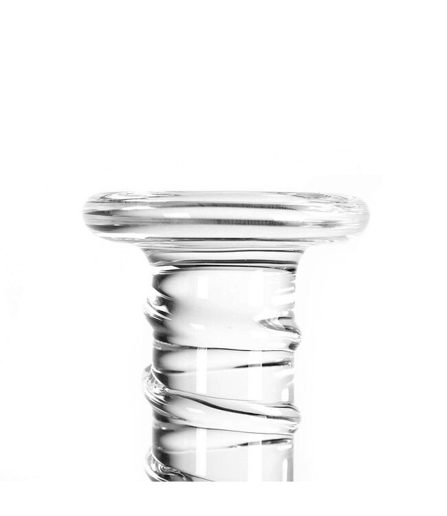 Kiotos Glass Kiotos Clear Glass Dildo 16cm - Sensational Warm & Cold Play Fun