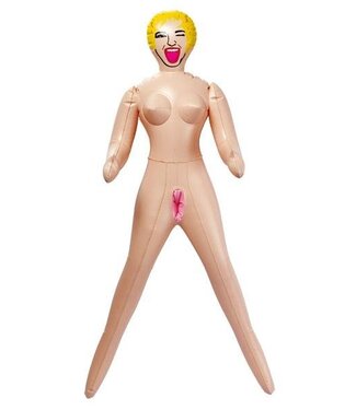 NMC Mini Inflatable Doll Polly - Fun Compact Gift with Realistic Features