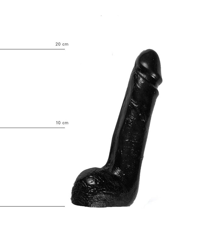 All Black Wasserdichter Realistischer Dildo 20 cm | Flexibles Design in Schwarz, Rot & Blau