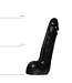 All Black Classic Waterproof Ribbed Dildo 20 cm - Black, Red & Blue Options