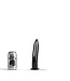 All Black Strakke All Black Anaal Dildo 19 cm Met Glad PVC Materiaal In Drie Kleuren