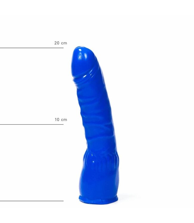 All Black Ergonomischer Flexi-Dildo in Blau, Rot oder Schwarz – 20 cm Genuss pur