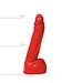 All Black Classic 22cm Realistic Dildo - Veined, Waterproof, Black/Red/Blue