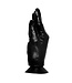 All Black Flexible Waterproof Solid Dildo with Suction Cup - 21x6.5 cm
