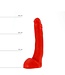 All Black Flexibele Realistische Dildo 29 cm Zwart Rood Blauw Met Eikel En Balzak