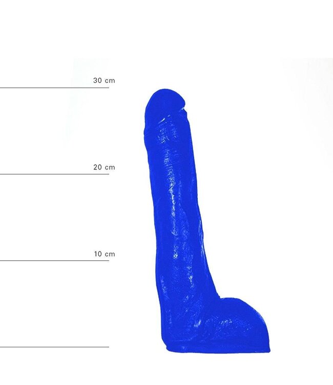 All Black Vielfältiger Dildo 29 cm | Schwarz, Rot & Blau - Wasserdicht und Flexibel
