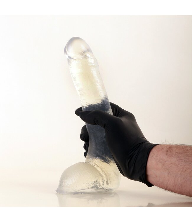 All Black Classic 29cm Flexible Dildo - Black, Red & Blue, Waterproof Pleasure