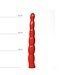 All Black Realistic 32 cm Anal Beads & 31.5 cm Ribbed Dildo - 3 Colors Available
